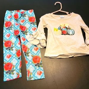 Size S girls pant set Dash of Glitter NWOT
